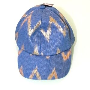 * Madd Hatter Unisex Demin Gold Metallic Print Cap